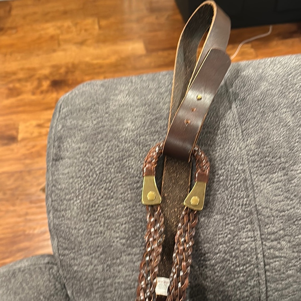 Elegant Brown Leather Belt Bag